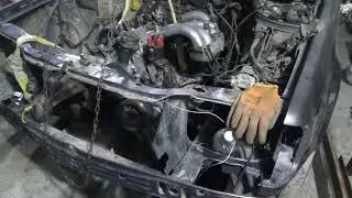Mercedes w124 .Установка двигателя