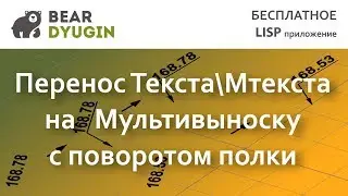Перенос текста\мтекста на мультивыноску в AutoCAD