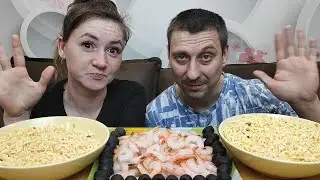 MUKBANG NOODLES AND SHRIMP 