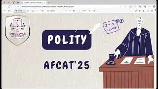 COMPLETE POLITY FOR AFCAT 1 2025 | WITH PYQs | AFCAT 1 2025 | CDS | NDA