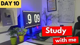 Study with Me 8 HOUR | Day 10 | Study with Me Pomodoro | No Music