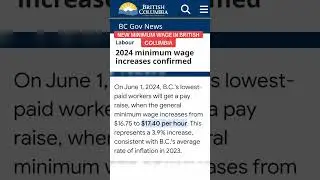 British Columbia New Minimun Wage kicked in #bcnews #bcminimumwage