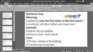 Uppercase lowercase sentence case and toggle case in Microsoft word 