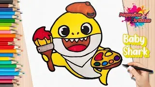 Baby Shark 🦈 Cómo Dibujar a Bebe Tiburón Amarillo | Dibujos para Niños
