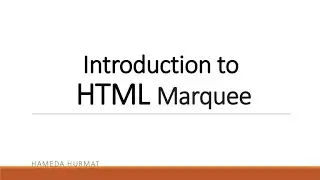 Marquee tag explained in HTML 5.|| Beats of coding.
