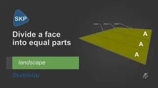 Dividing an irregular 2D surface into equal parts in SketchUp