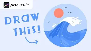 Procreate Step by Step Tutorial - Catch a Wave