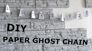 DIY Paper Ghost Chain 👻👻👻👻 Halloween decorations 🎃🎃🎃