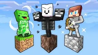 JJ vs Mikey vs Carrie: MOBS ONE BLOCK SURVIVE in Minecraft - Maizen