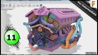 Fusion 360  Modeling V12 Engine EP 11 😍 Full HD