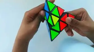 How to solve the pyraminx. Beginner method.