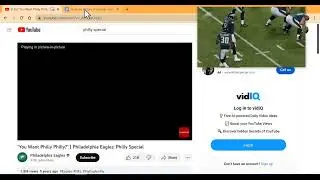 How to access Picture in picture for a YouTube video.