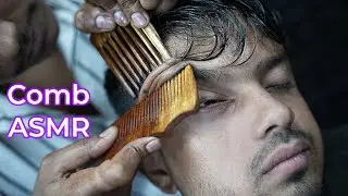 ASMR Wooden Comb Head Massage | Wooden Comb Head Scratching ASMR | ASMR Oil Scratching & Tapping