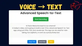 Build Voice Recognition in JavaScript | Live Transcription Demo