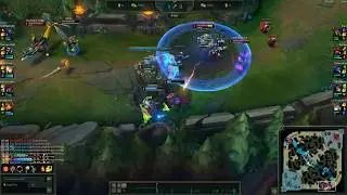 1v4 tower dive League of Legends