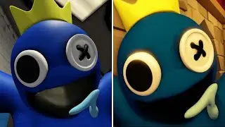 Rainbow Friends Chapter 1 vs Chapter 2 Blue JUMPSCARE