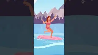 surfing fails #characteranimation #motiongraphics #2danimation #adobeaftereffects #2dexplainervideo