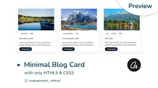 Minimal card with HTML & CSS only