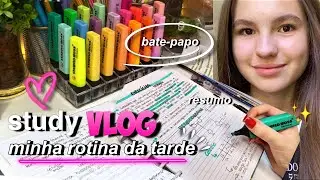 VLOG Rotina da Tarde + STUDY VLOG | como eu estudo