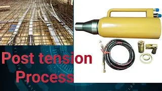 II Post tension Process II Hydraulic jack & Control  unit II Concrete Slab II Mechanical Systems II