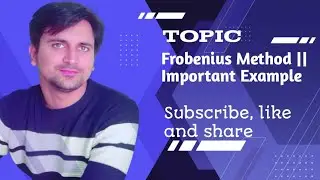 Frobenius method to solve the differential equation