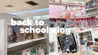 back to school vlog (kinda) • unboxing dazai & oikawa nendo, school supplies shopping