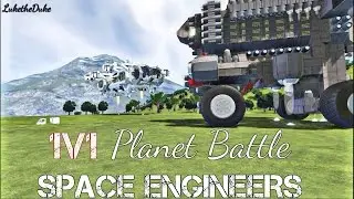 Space Engineers: Epic Planet Battle 1v1 Ship VS Rover