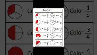 Color The Fraction Circle | Math worksheet #maths