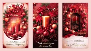 Christmas Festive Greetings 3D Instagram Story After Effects Template