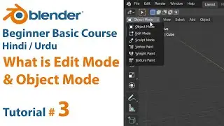 Blender 3D Beginner Basic Course Hindi / Urdu Tutorial 3