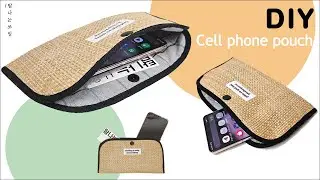 DIY Simple Cell phone Pouch | 빠르게 만드는 핸드폰 파우치