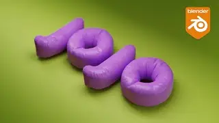 Create a dynamic Cloth Text Animation with Blender.