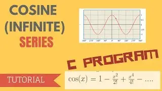 C PROGRAM for COSINE (INFINITE) SERIES - [TUTORIAL]