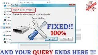 How to remove write protection from pen drive | Disk is write protected Error