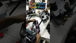 Shirt collar heat press by auto machine #shirtcollar #heatpressmachine #iron #sewingmachine