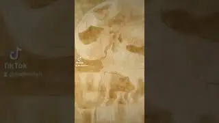 Horse Cast and Seashell painting: Under-painting open grisaille layer with raw umber