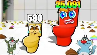Toilet Eating Simulator  Roblox | Oggy Become A Big Toilet | Jack Taplu Bob Game 123 go Hindi