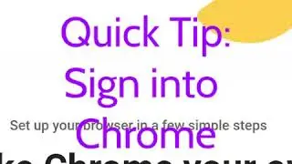 Quick Tip: Sign Into Chrome