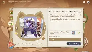 Blade of the Ronin | The Forge Realm's Temper: Game of Wits [ Genshin Impact ]