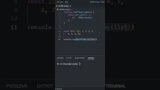 SHUFFLE ARRAY IN NODE JS / JAVASCRIPT 