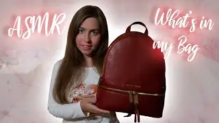 [ASMR] What's In My Bag🎒Whispering With Attention To Details | Michael Kors Rhea Zip Backpack