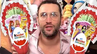 Apriamo le Uova di Pasqua KINDER Disney PRINCESS e WINX! - Mancano i CAPELLI!! | ToysExpression