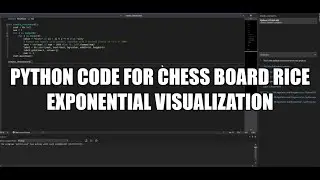 Python code for chess board rice exponential visualization