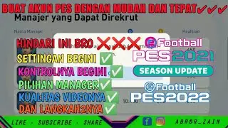 CARA MEMBUAT AKUN PES BARU PES 2021 MOBILE✔ MUDAH & CEPAT SERTA CARA SETING YANG BENAR ✅