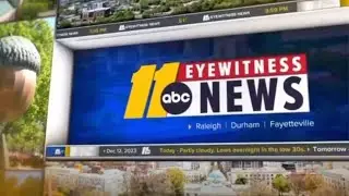 WTVD ABC 11 Eyewitness News at Noon open (New graphics) 12/23/2023