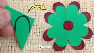 How to make beautiful paper flower | easy paper flower | origami bunga @harissetianichannel