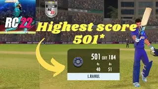 HIGHEST SCORE IN REAL CRICKET 22 | 501* SCORE | HINDI COMMENTARY AND CELEBRATION