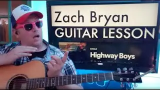 How To Play Highway Boys - Zach Bryan Guitar Tutorial (Beginner Lesson!)