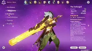 Razor + The Unforged R1 Shield & No Shield Comparison - Genshin Impact