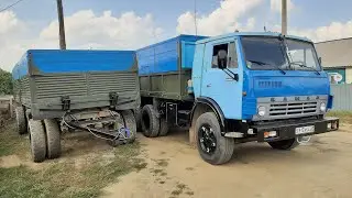 Камаз 5320. Уборка урожая 2020, рабочие моменты.
